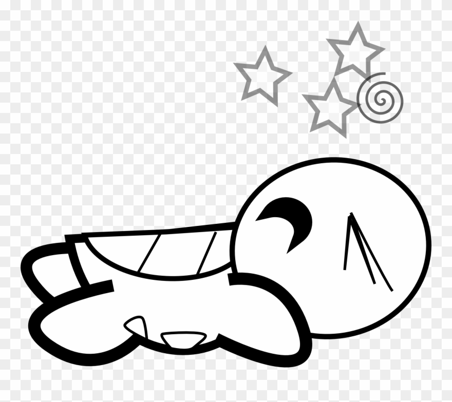 Feraliminal Turtle Stunned Black White Line Art 999px - Stunned Clipart - Png Download