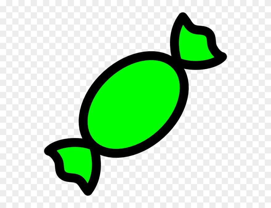 Graphic Black And White Download Bright Green Clip - Green Candy Clipart - Png Download