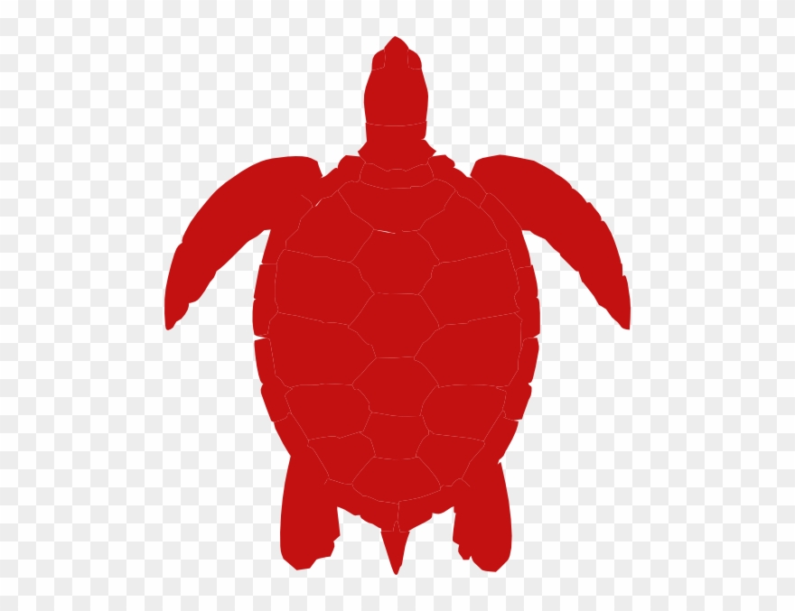 Red Sea Clip Art - Transparent Sea Turtle Silhouette - Png Download