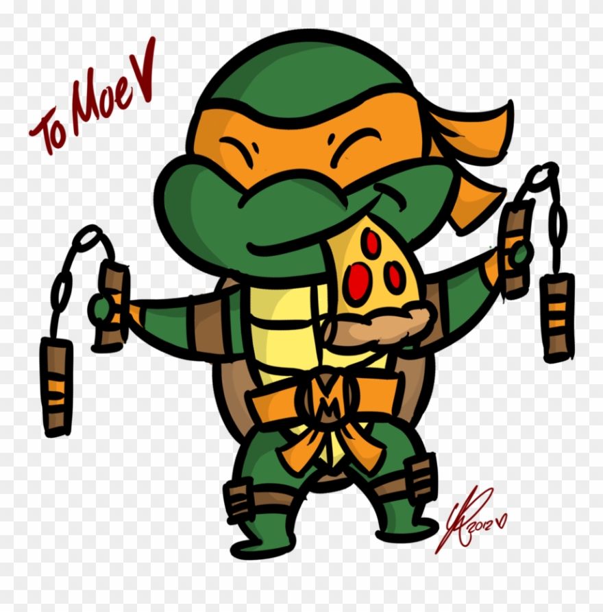 Turtle Clipart Michelangelo - Michelangelo Ninja Turtle Drawing - Png Download