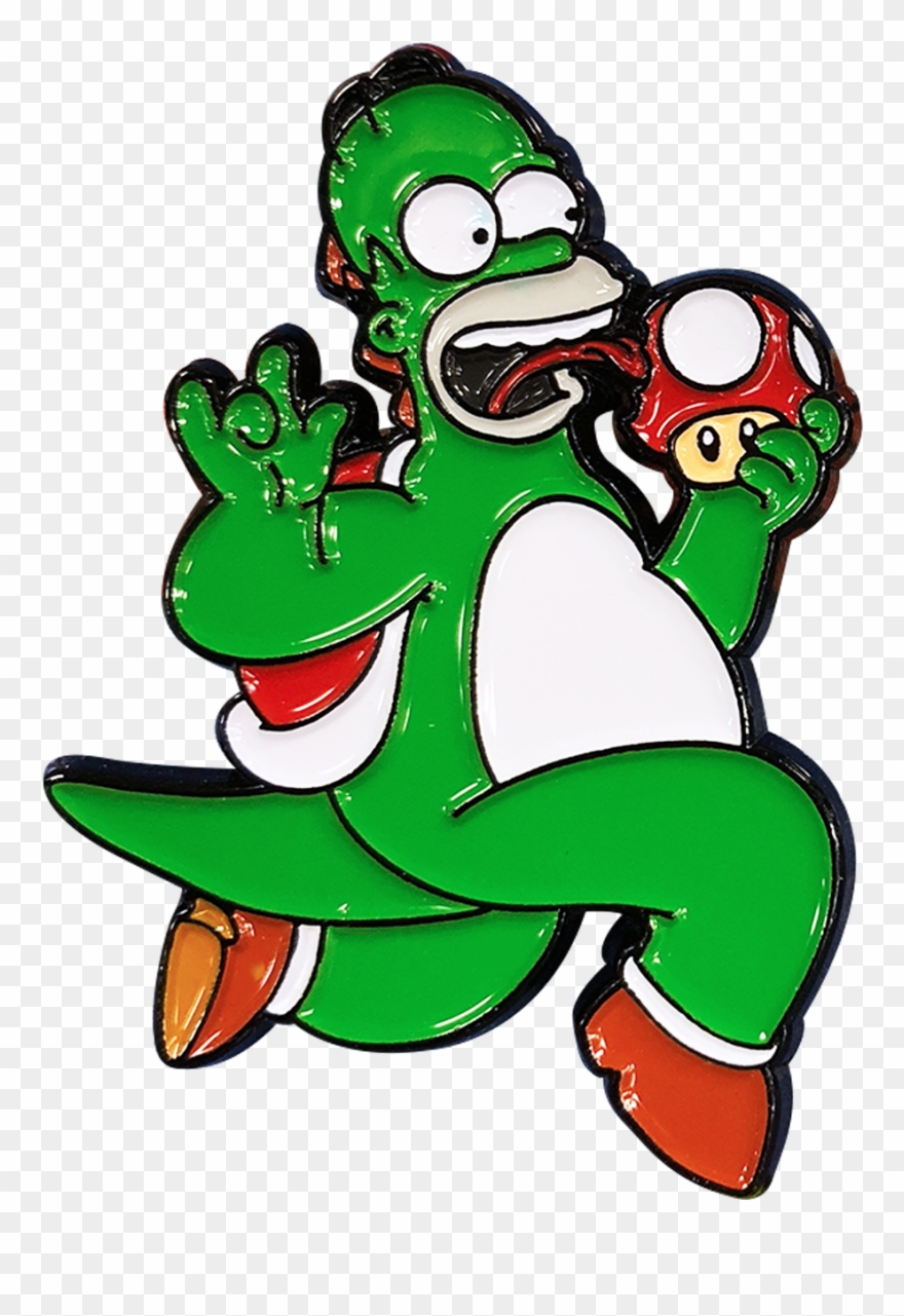 Thumbs Homer X Super Mario Pin Clipart