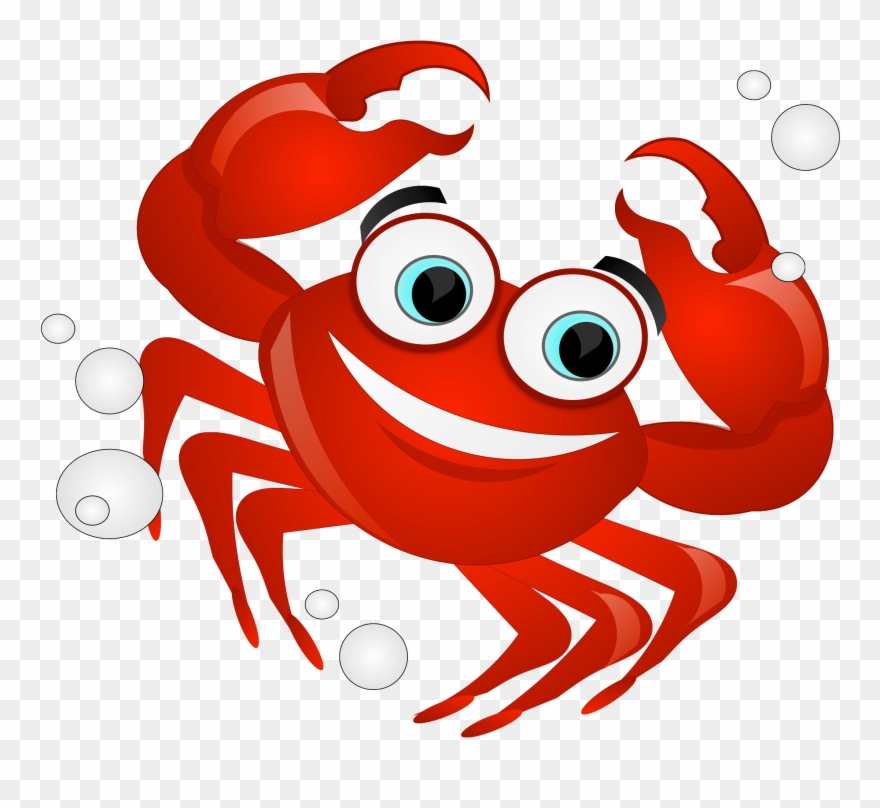 Hermit Crab Clipart Red Crab Free On Dumielauxepices - Transparent Background Cartoon Crab Png