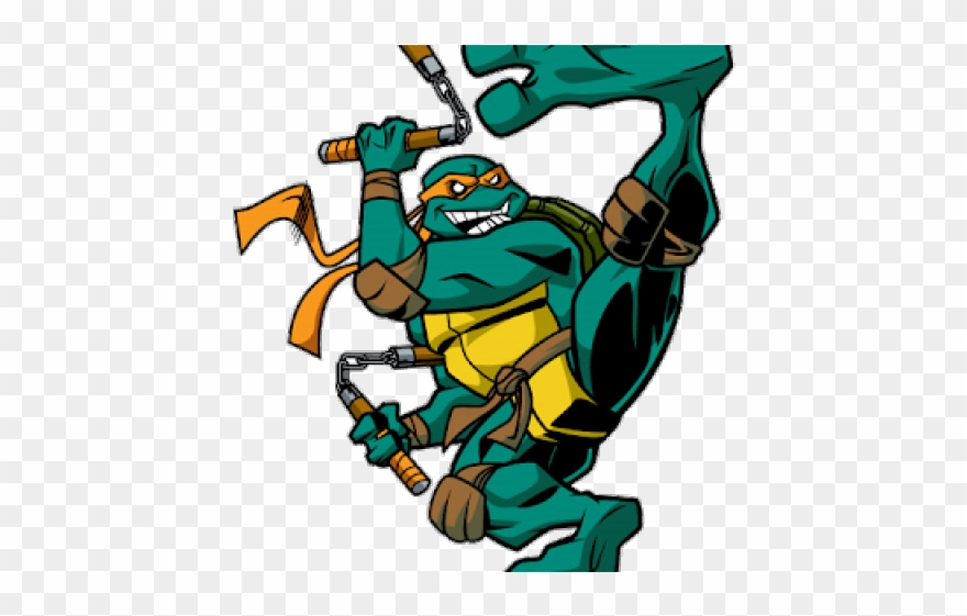 Ninja Turtles Clipart Michael Angelo - Png Download