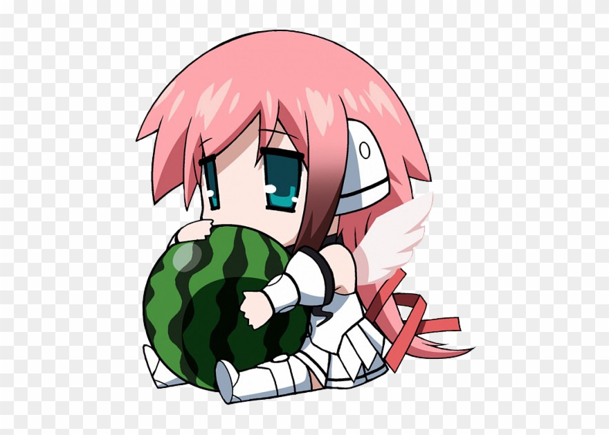 Ikaros Watermelon - Sora No Otoshimono Ikaros Chibi Clipart