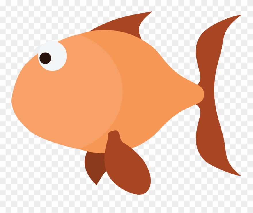 Free Clipart Of An Orange Fish - Clip Art - Png Download
