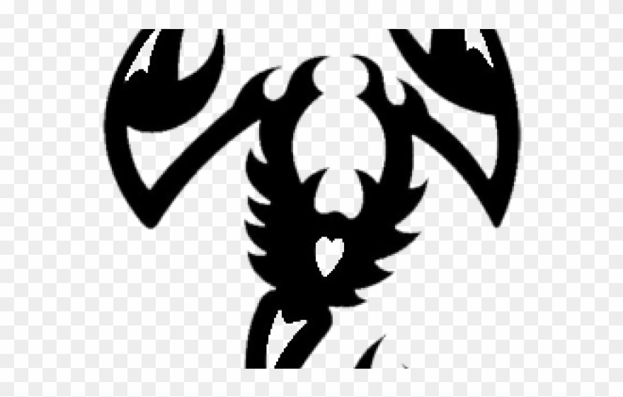 Scorpion Tattoos Clipart Background - Tribal Akrep Dövmesi - Png Download