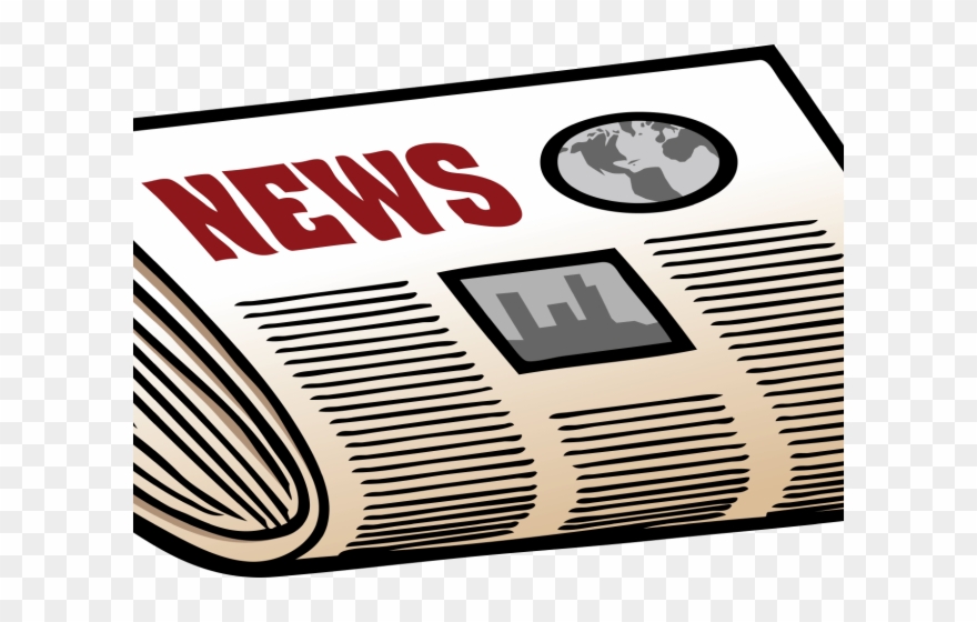 Newspaper Clipart Newsletter - Cartoon Picture Of Newspaper - Png Download