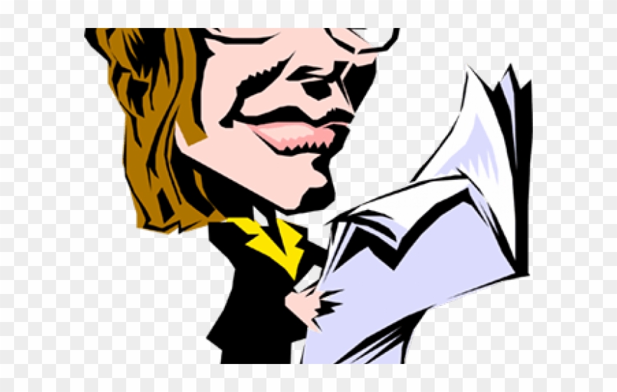 Newspaper Clipart Woman - Management By Exception - Png Download