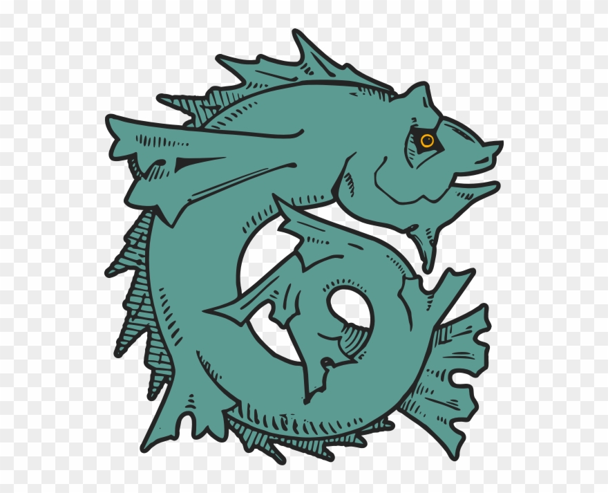 Drawing Silhouette Fish Line Art Pixel Art - Grotesque Clipart - Png Download