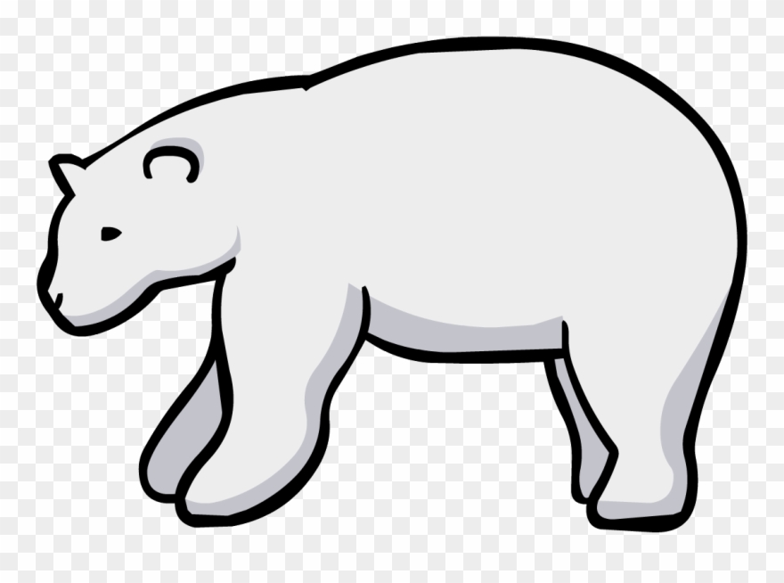 Polar Bear - Oso Polar Blanco Y Negro Clipart (#245114) - PinClipart