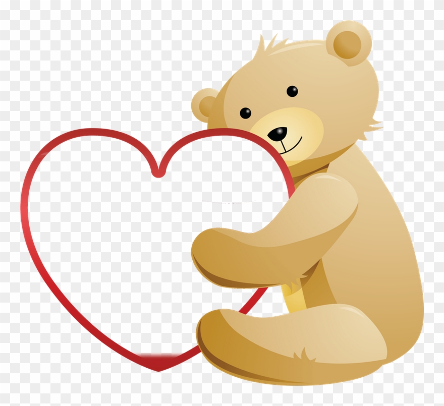 Teddy Bear And Heart Teddy Bear Images, Teddy Bear - Bears Hugging Hearts Png Clipart