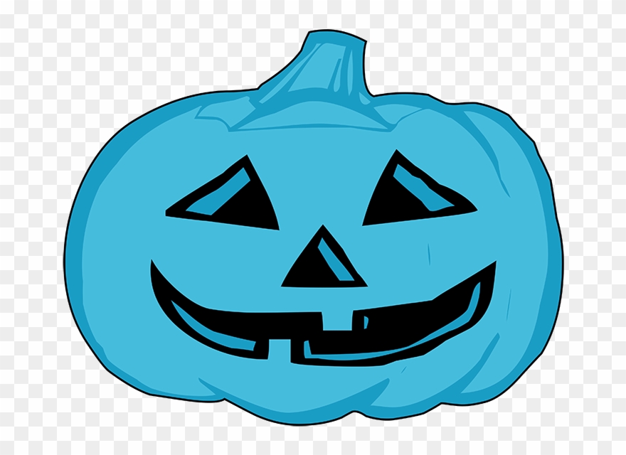 Clip Art Royalty Free Stock Blue Pumpkin Clipart - Halloween Pumpkin Clipart Black And White - Png Download