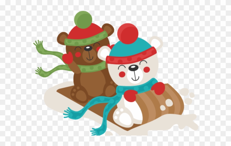 Polar Bear Clipart Sled - Png Download