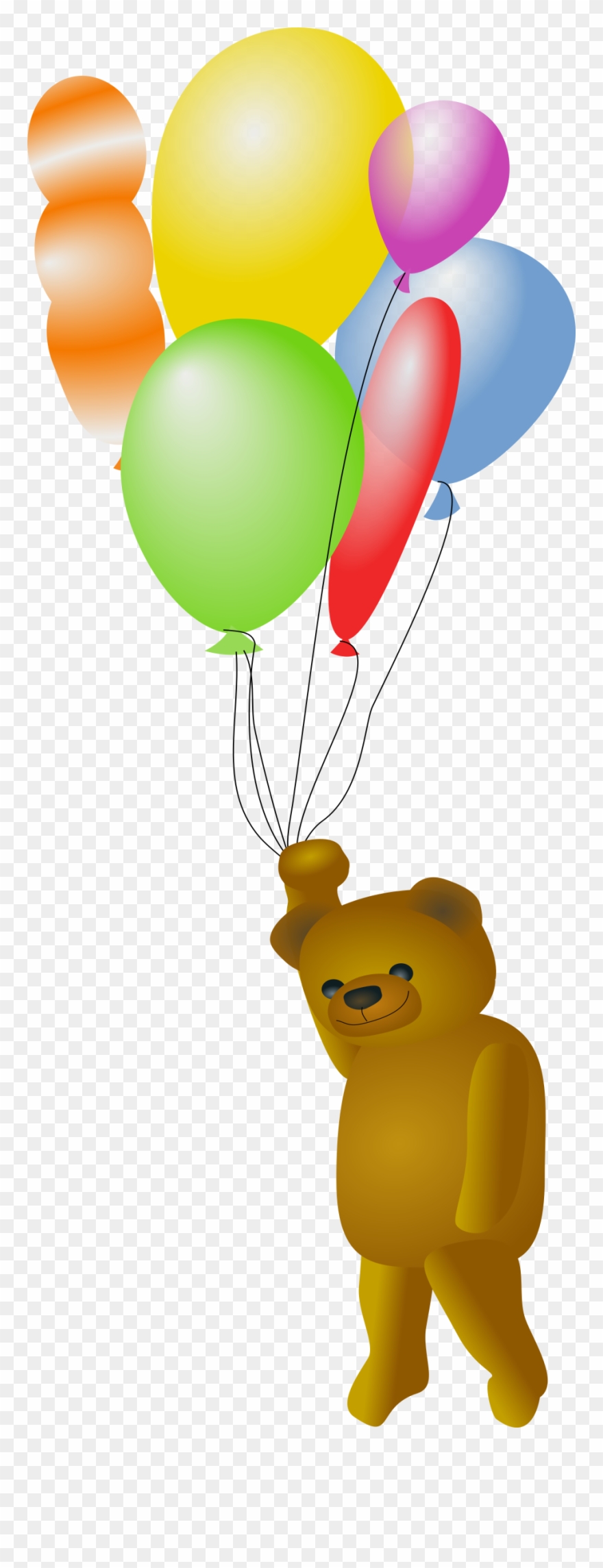 Clipart Balloons Bear - Floating Balloons Gif Png Transparent Png