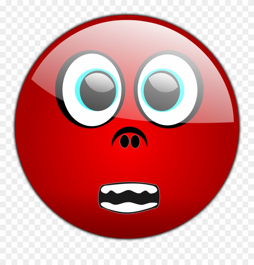 Scared Smiley Clipart - Scary Face - Png Download