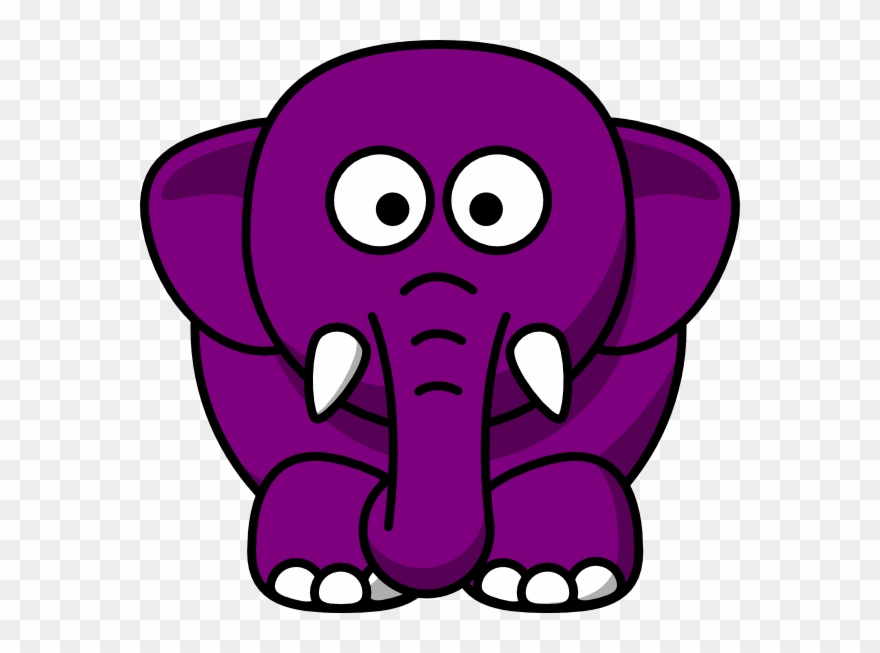 Elephant Clipart Purple - Pink Elephant Clipart - Png Download