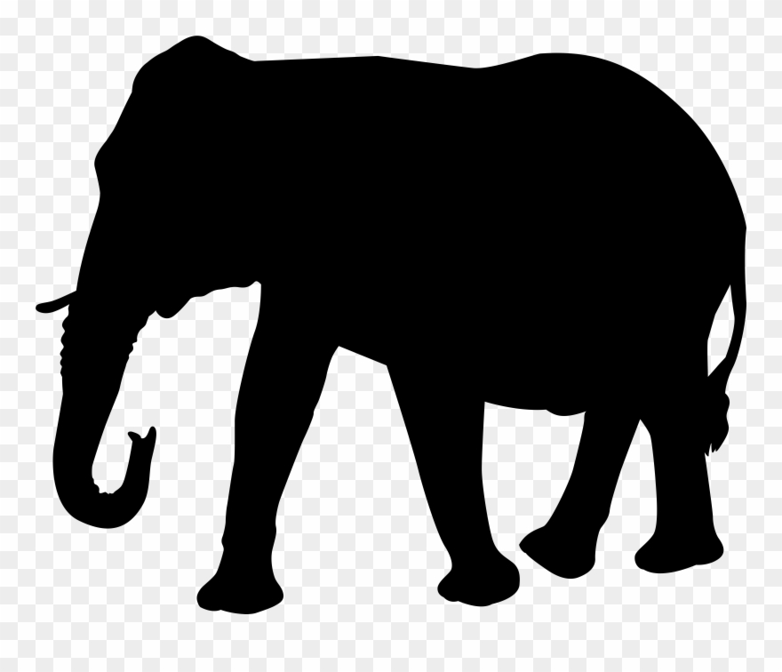 Elephant Silhouette Clip Art - Png Download