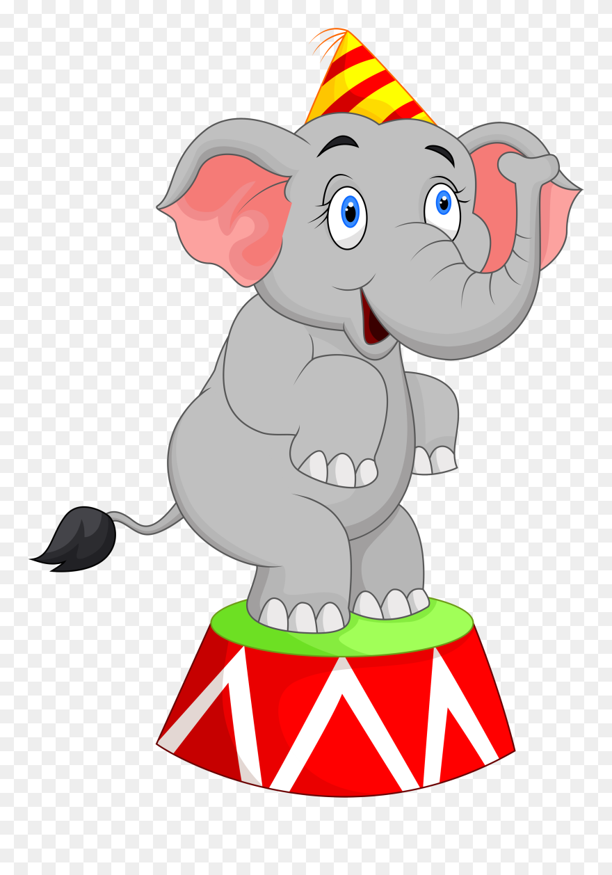 Carnival ~ Circus Clip Art, Carnival, Homecoming, Carnival - Circus Elephant Cartoon - Png Download