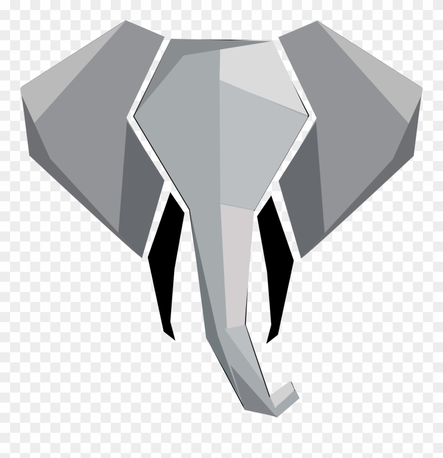 Clipart Elephant Head - Abstract Elephant Head - Png Download