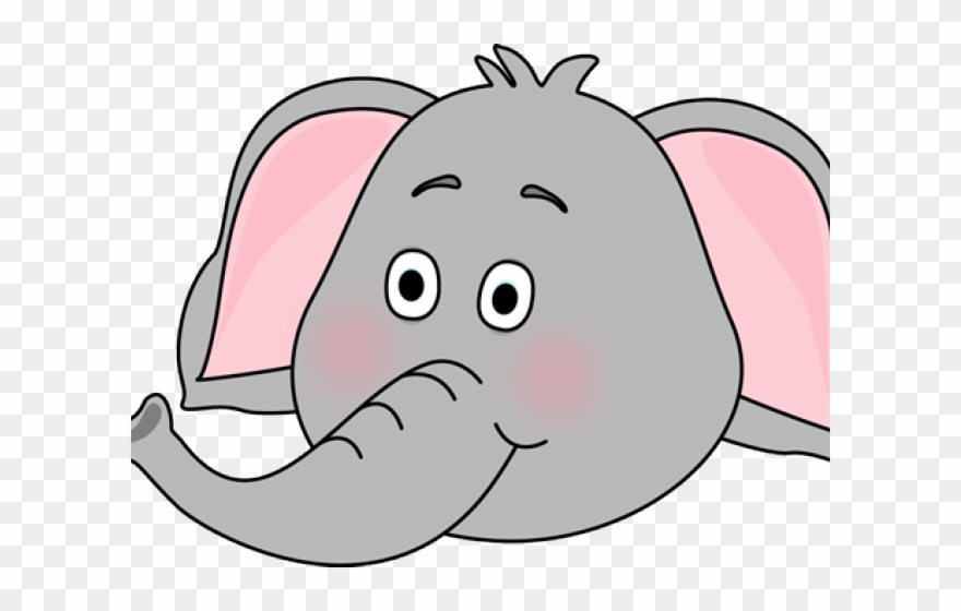 Face Clipart Baby Elephant - Clip Art Face Elephant - Png Download