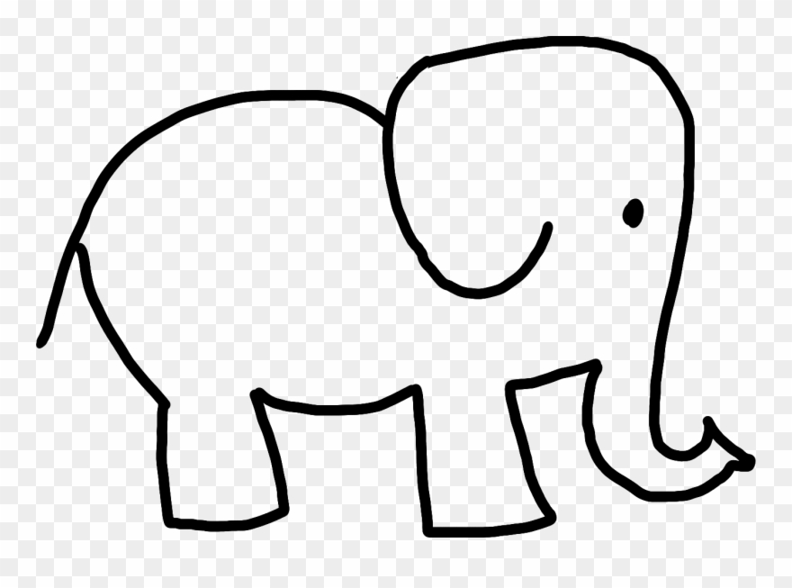 Elephant Simple At Getdrawings - รูป ช้าง ลาย เส้น Clipart
