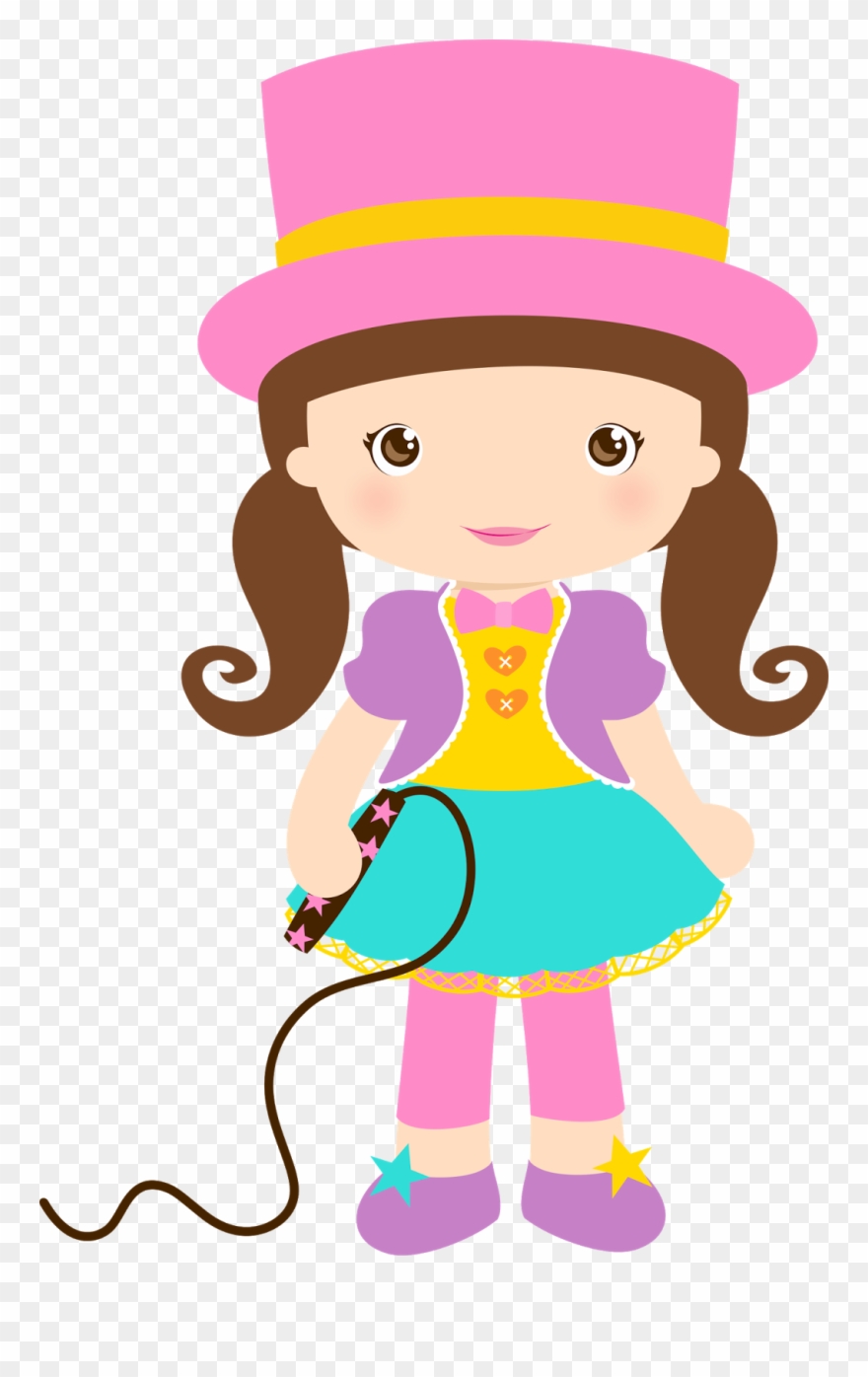 Circus Birthday, Circus Theme, Circus Party, Birthday - Palhacinha Circo Rosa Png Clipart