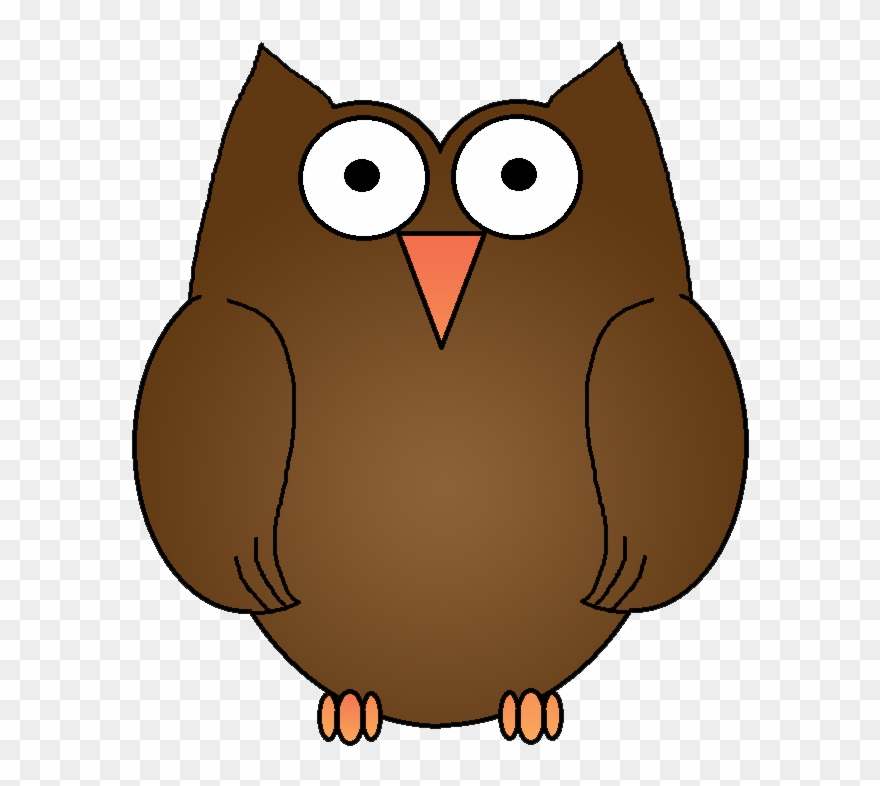 Brown Hawk Owl Clipart Wise Owl - Clip Art - Png Download