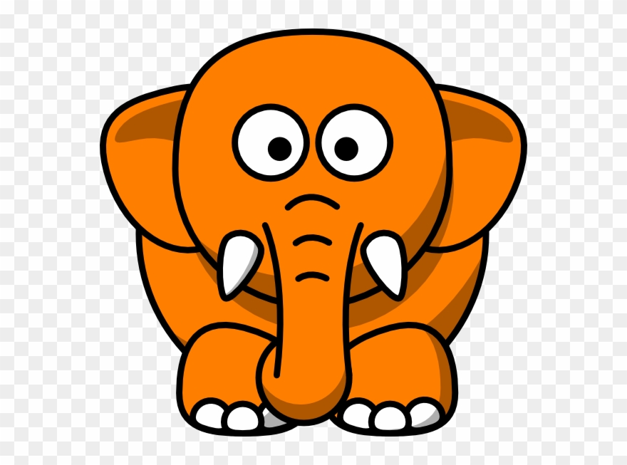 Orange Elephant Clipart