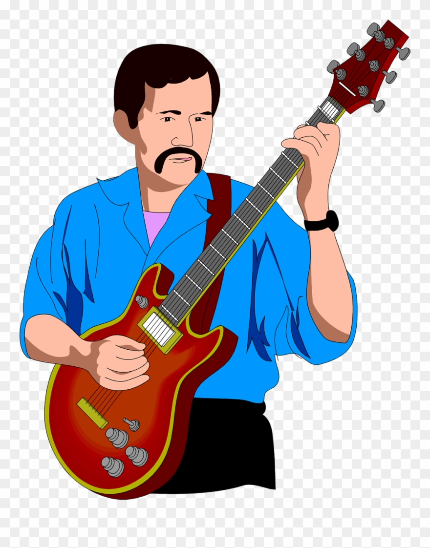 Free - Guitar Man Clipart - Png Download