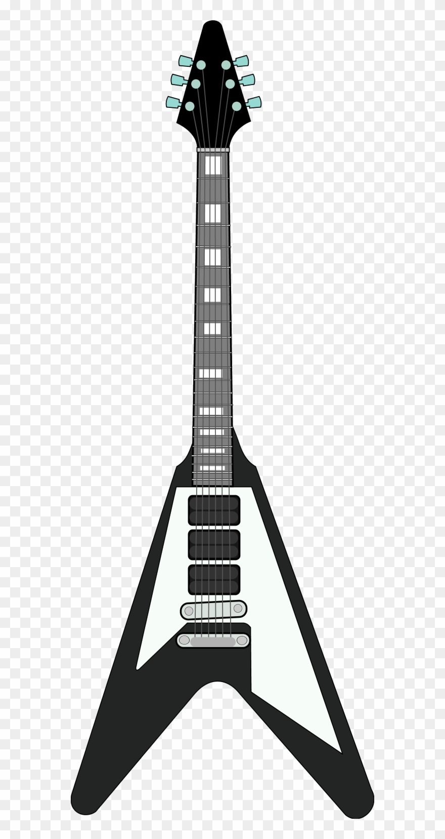 Images For Clip Art Rock Guitar - Flying V Guitar Vector - Png Download