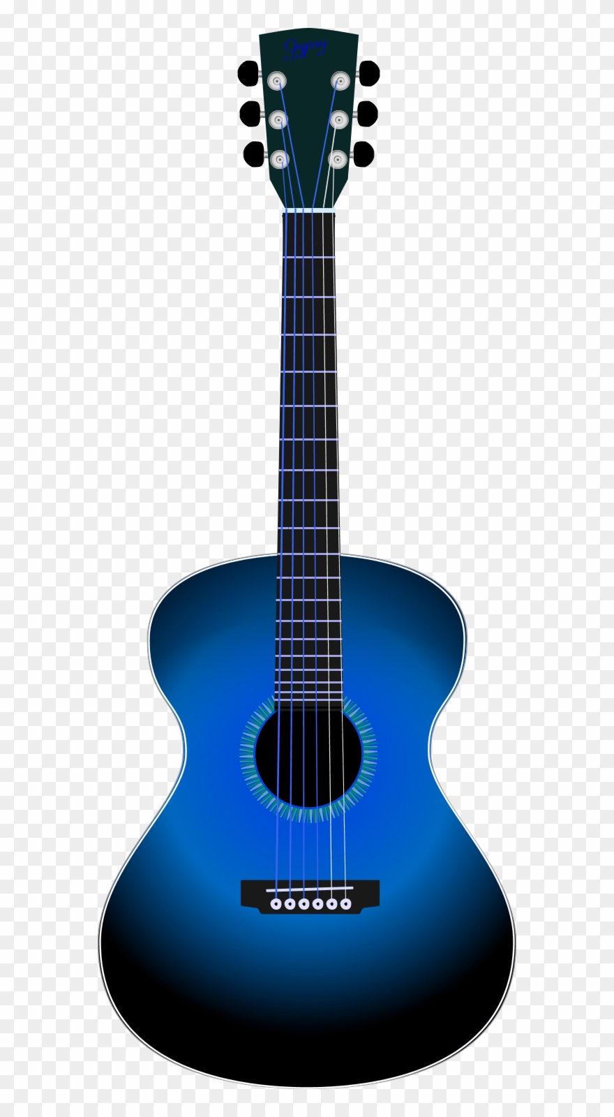 Blue - Guitar - Clipart - Png Download