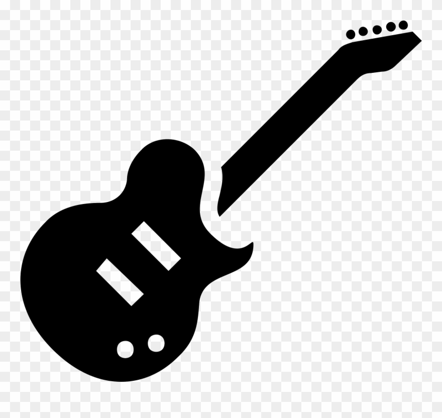 Guitar Black And White Png Clipart