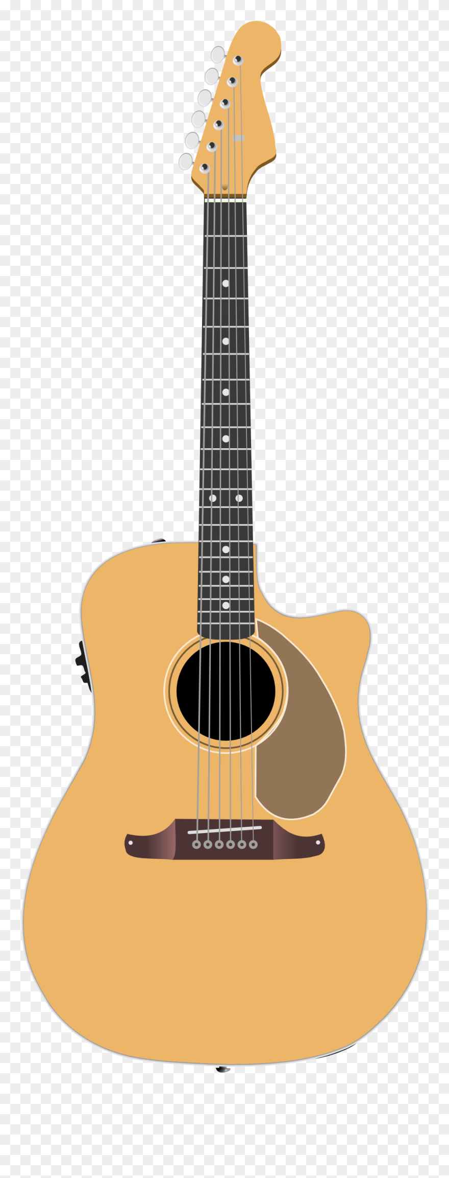 Free Images Black And White Photos - Fender Hard Rock Acoustic Guitar Clipart