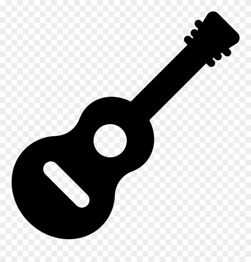 Inclined Png Icon Free - Black And White Guitar Vector Clipart