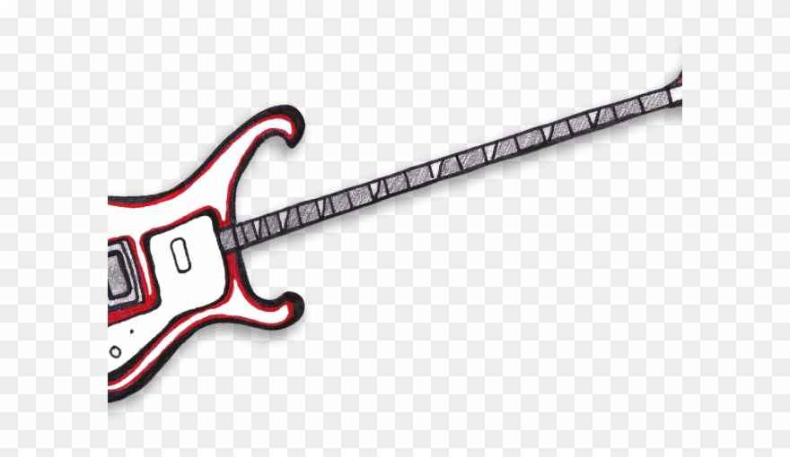 Bass Guitar Clipart - Bass Guitar Drawing - Png Download