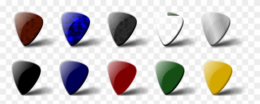 Guitar Pick Set Vector Clip Art - Vector Pick A Guitar - Png Download