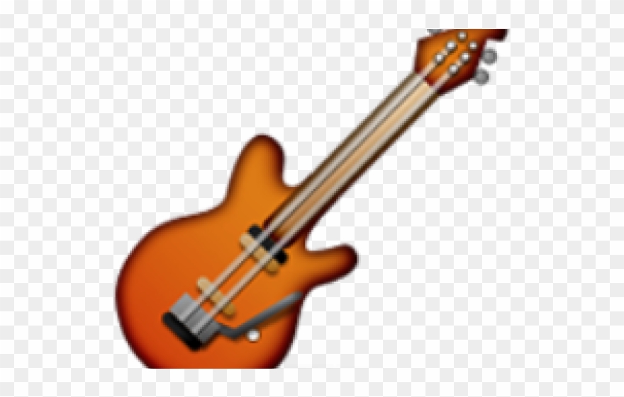 Guitar Clipart Transparent Background - Guitar Emoji - Png Download