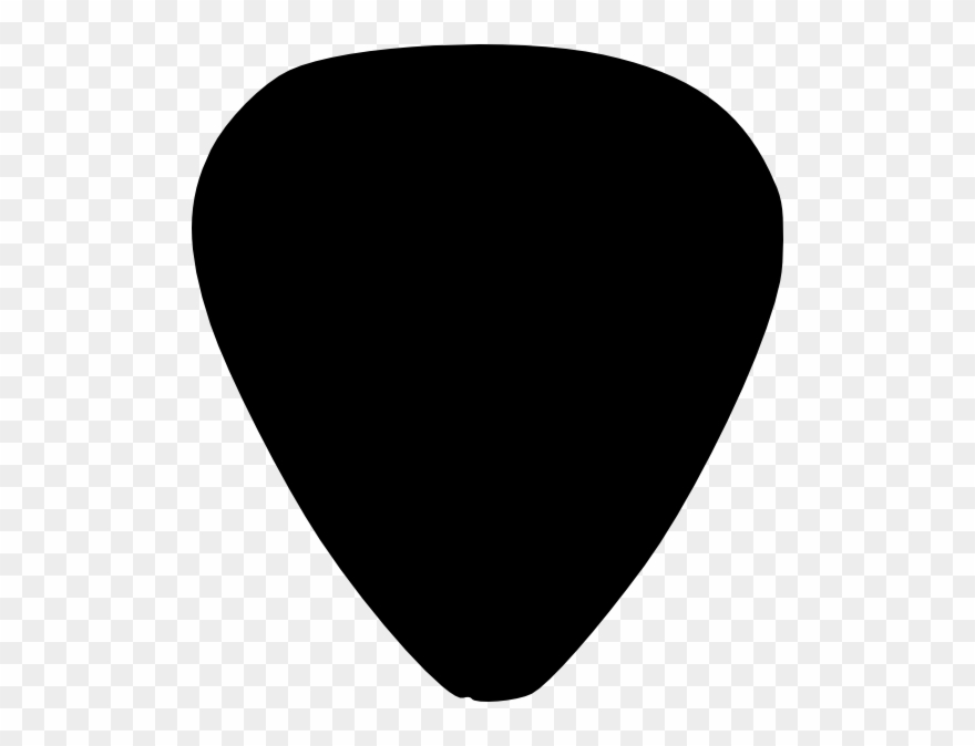 Guitar Pick Outline Clip Art At Clker - Black Colour Images For Whatsapp - Png Download