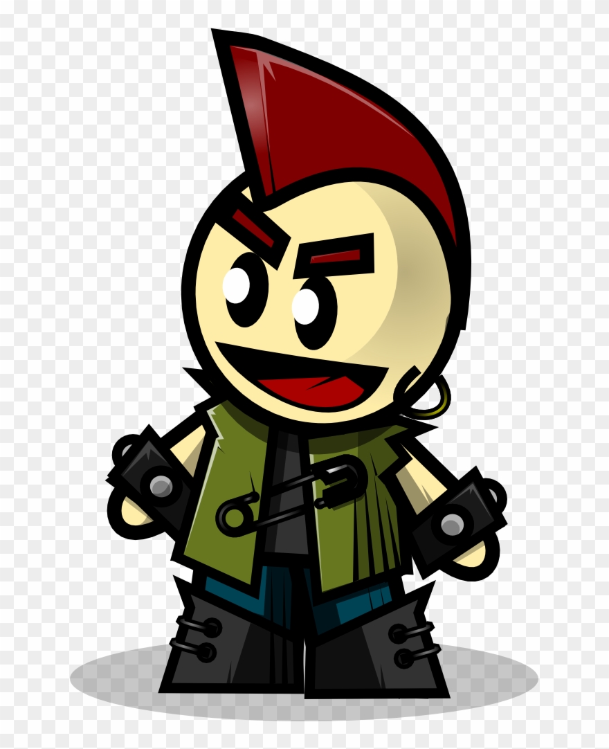Free Cartoon Punk Clip Art - Punk Clipart - Png Download
