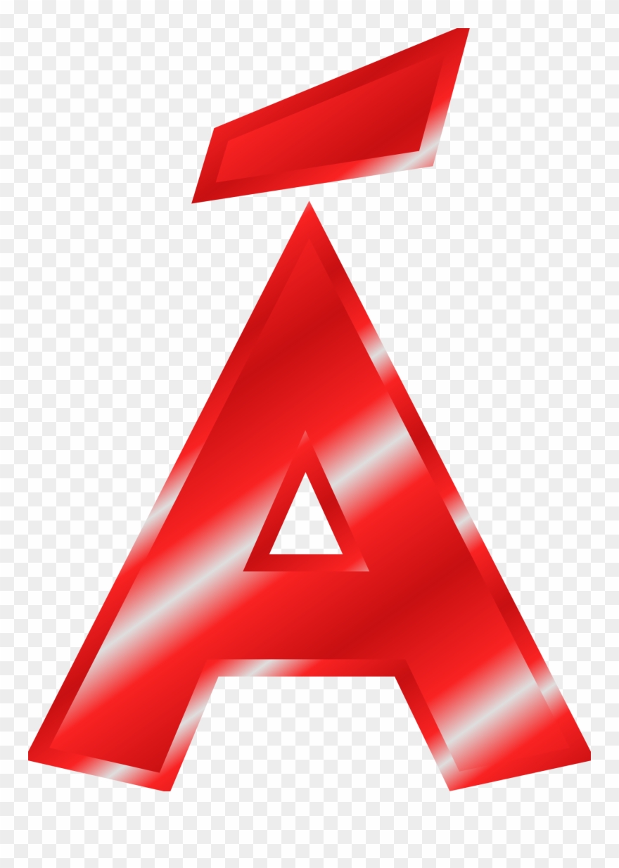 Clipart Effect Letters Alphabet Red Á - Png Download