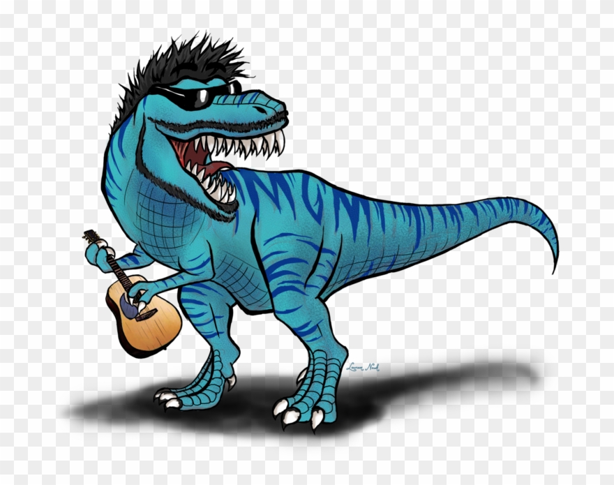 A Picture Of A Guitar - Dinosaur Guitar Png Clipart