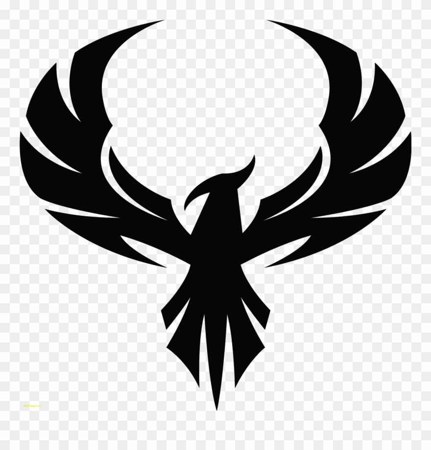 Phoenix Silhouette At Getdrawings Com Free For Personal - Eagle Logo Design Black And White Clipart