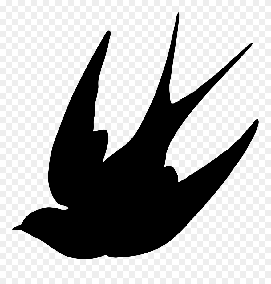 Barn Swallow Bird Silhouette Drawing - Swallow Silhouette Png Clipart