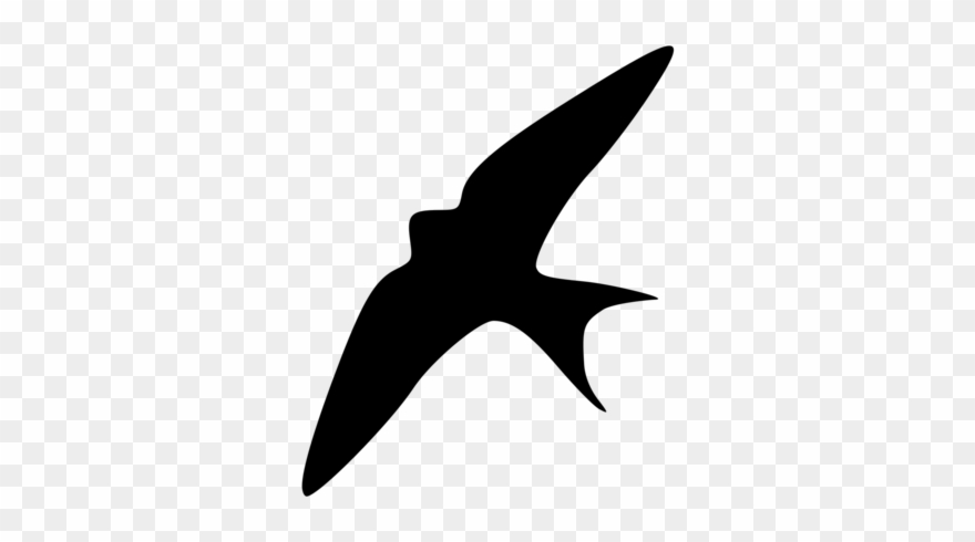 Barn Swallow Silhouette Bird Wing - Swallow Png Clipart