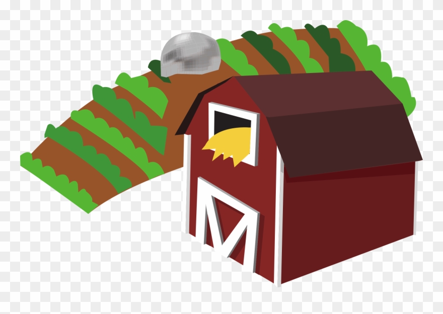 Barn With Farm Clip Art - Png Download