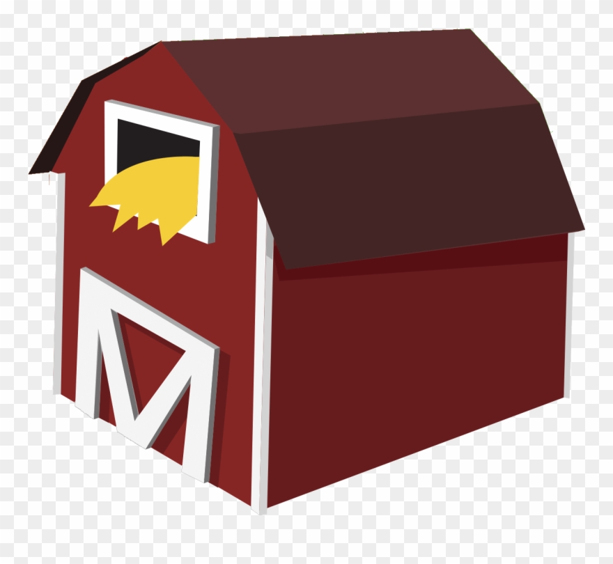 Barn Icon Clipart - Cartoon Barn Transparent Background - Png Download
