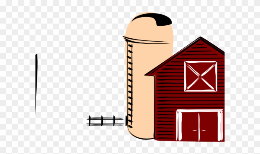 Barn Clipart Farming - Small Drawing Of A Farm - Png Download