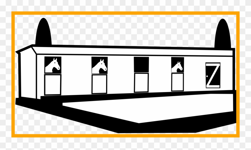 Inspiring Warehouse Clipart Image - Horse Stable Clipart Black And White - Png Download
