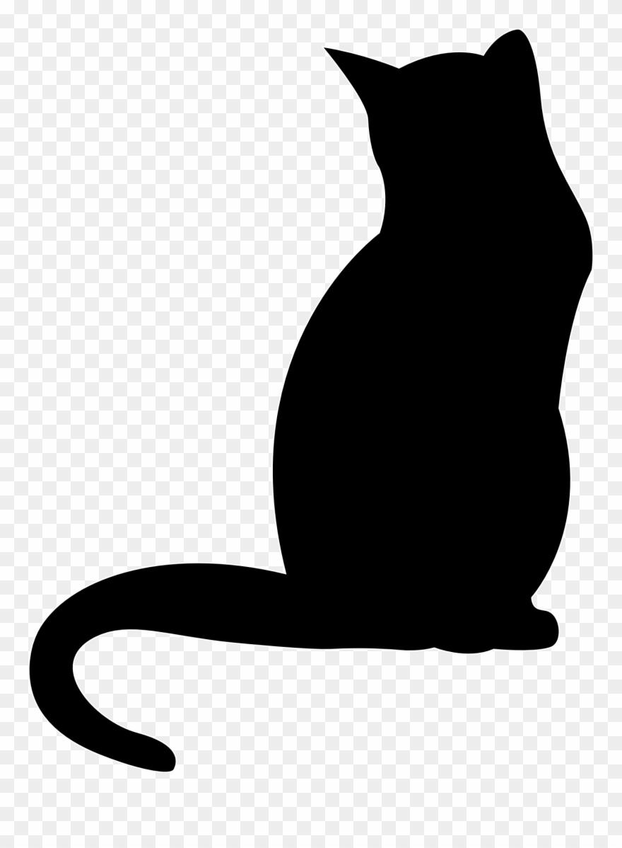 Free Image On Pixabay Kitten Silhouette Black - Shadow Of A Cat Clipart