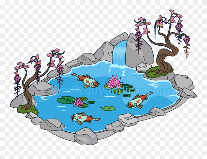 Pond Clipart Koi Pond - Koi Pond Clip Art - Png Download